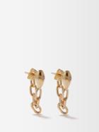 Zo Chicco - Snake Head Diamond & 14kt Gold Huggie Earrings - Womens - Gold Multi