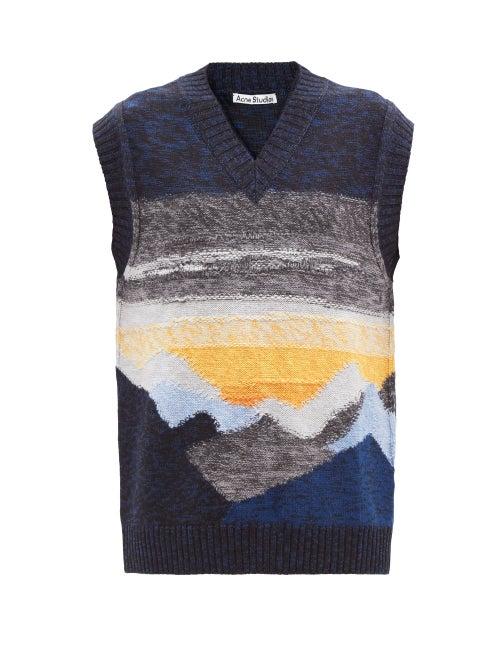 Acne Studios - Koris Sunset-intarsia Wool Vest - Womens - Multi