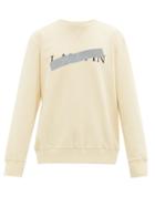 Matchesfashion.com Lanvin - Hidden Logo Print Cotton Sweatshirt - Mens - White