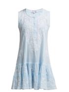 Matchesfashion.com Juliet Dunn - Sleeveless Cotton Dress - Womens - Light Blue