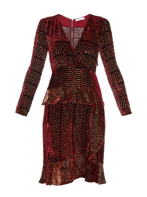 Altuzarra Farley Devor Peplum Dress