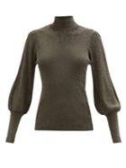 Cefinn - Eva Ribbed-knit Lam Sweater - Womens - Black Gold