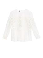 Burberry Prorsum Peplum-waist Lace Blouse