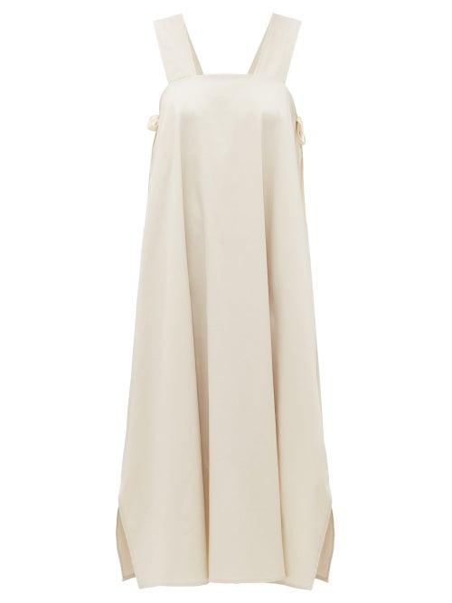 Matchesfashion.com Cheval Pampa - Samba Side-tie Cotton-blend Poplin Dress - Womens - Beige