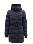Matchesfashion.com Burberry - Eppingham Belted Down-filled Puffer Coat - Womens - Navy