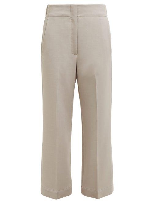 Matchesfashion.com Raey - Elasticated Back Wool Blend Trousers - Womens - Grey