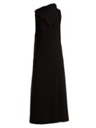 Matchesfashion.com Joseph - Ceil Draped Silk Twill Dress - Womens - Black