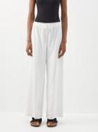 Skin - Olywn Organic Pima Cotton-jersey Trousers - Womens - Cream White