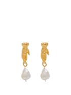Matchesfashion.com Alighieri - The Curator Of The Moon Baroque Pearl Earrings - Womens - Gold