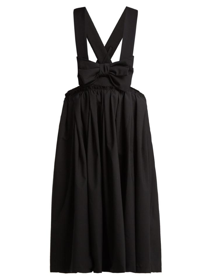 Comme Des Garçons Girl Bow Wool Pinafore Dress
