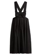 Comme Des Garçons Girl Bow Wool Pinafore Dress