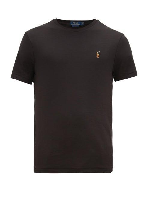 Matchesfashion.com Polo Ralph Lauren - Custom Slim-fit Logo-embroidered Cotton T-shirt - Mens - Black