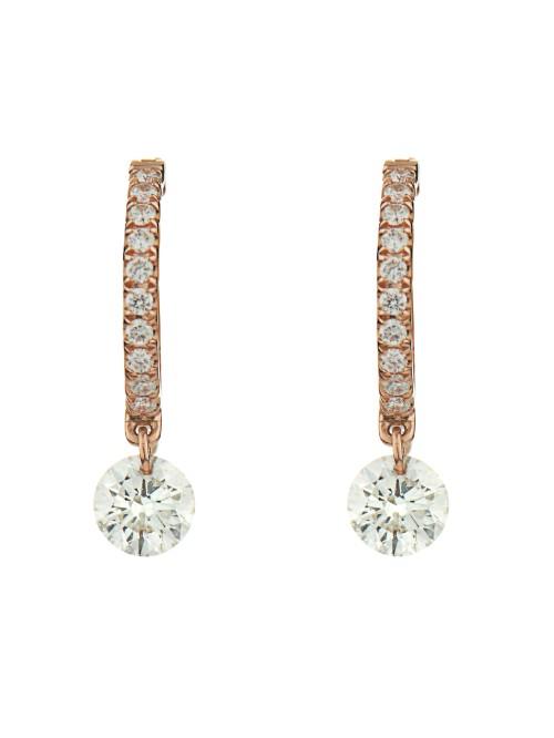 Raphaele Canot Set Free Diamond & Pink-gold Earrings