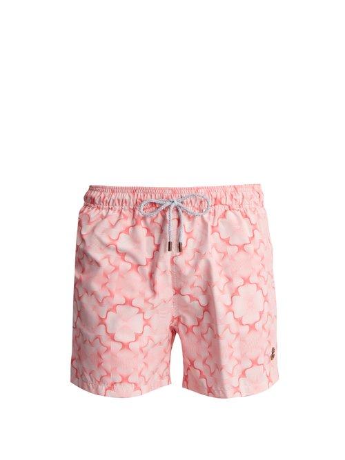 Matchesfashion.com Retromarine - Fungi Print Swim Shorts - Mens - Pink