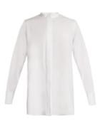 Matchesfashion.com Joseph - Carla Stand Collar Cotton Shirt - Womens - White