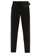 Matchesfashion.com Y/project - Asymmetric Wool-twill Tailored Trousers - Mens - Black