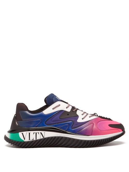 Matchesfashion.com Valentino Garavani - Gumboy Logo-print Leather Trainers - Mens - Multi