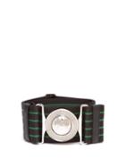 Matchesfashion.com Prada - Striped Grosgrain Belt - Mens - Green Multi