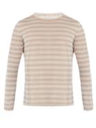 Saint Laurent Crew-neck Striped Linen And Silk-blend Sweater