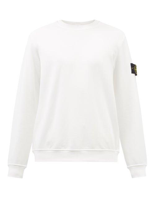 Stone Island - Logo-patch Cotton-blend Sweatshirt - Mens - White