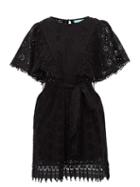 Matchesfashion.com Melissa Odabash - Kara Broderie Anglaise Cotton Mini Dress - Womens - Black