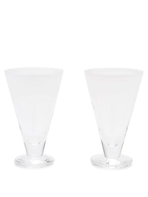 Matchesfashion.com Le Sirenuse, Positano - Set Of Two Aria Glasses - White
