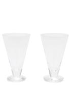 Matchesfashion.com Le Sirenuse, Positano - Set Of Two Aria Glasses - White