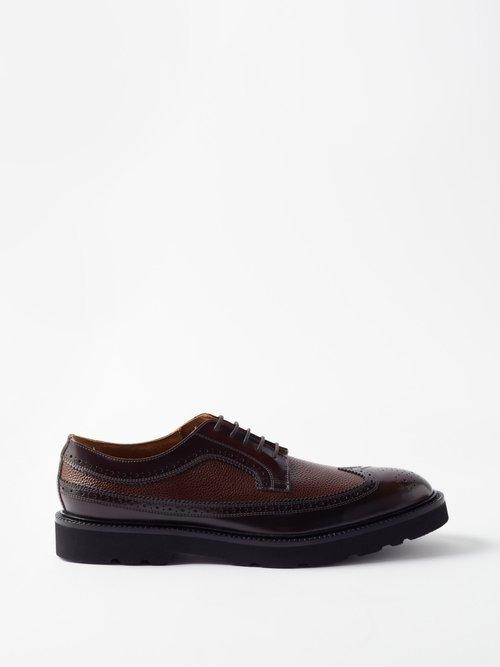 Paul Smith - Pebbled Leather Brogues - Mens - Brown