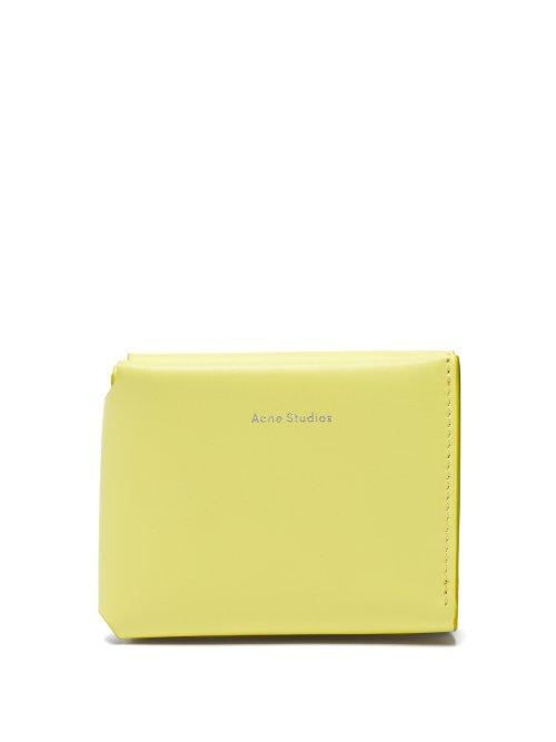 Matchesfashion.com Acne Studios - Three Way Leather Wallet - Mens - Yellow