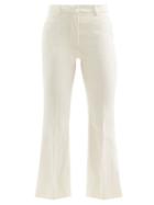 Matchesfashion.com Joseph - Teller High-rise Wool-blend Kick-flare Trousers - Womens - Ivory