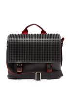 Matchesfashion.com Christian Louboutin - Loubiclic Spike Embellished Leather Cross Body Bag - Mens - Black