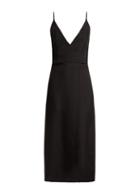 Matchesfashion.com Raey - Fitted Silk Wrap Dress - Womens - Black