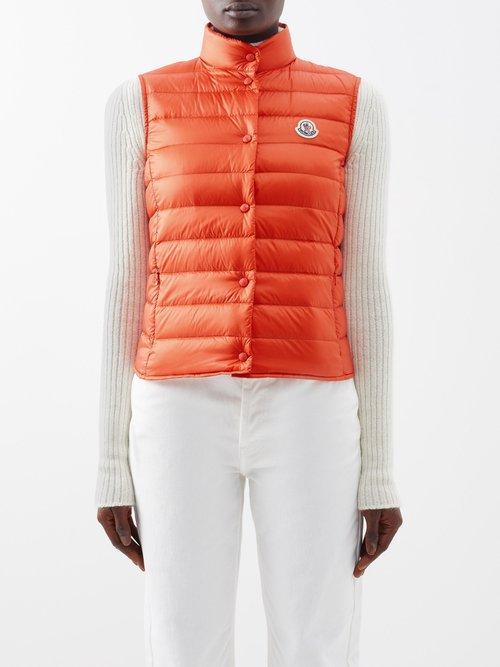 Moncler - Liane Padded Down Gilet - Womens - Orange
