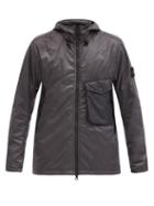 Matchesfashion.com Stone Island - Garment-dyed Coated Technical-shell Hooded Jacket - Mens - Black