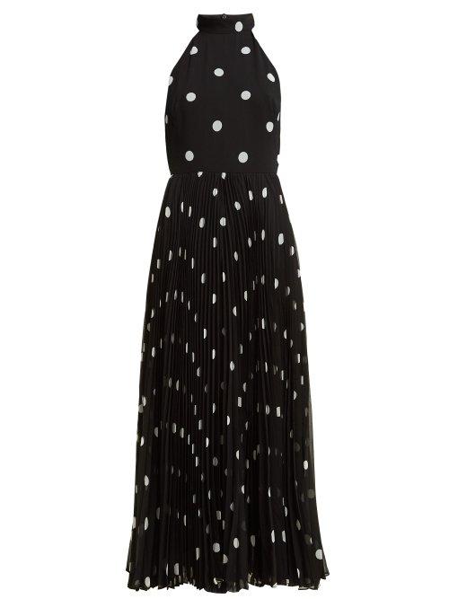 Matchesfashion.com Zimmermann - Sunray Polka Dot Chiffon Midi Dress - Womens - Black