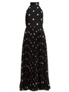 Matchesfashion.com Zimmermann - Sunray Polka Dot Chiffon Midi Dress - Womens - Black