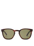 Matchesfashion.com Saint Laurent - Tortoiseshell Acetate Round Frame Sunglasses - Womens - Brown