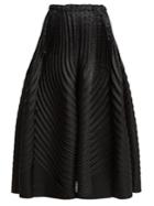 Issey Miyake Pleated Satin Wide-leg Trousers