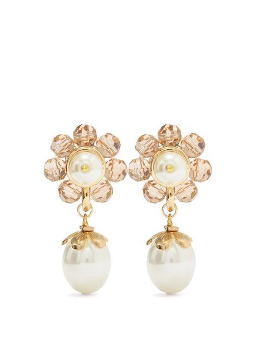 Shrimps - Marti Faux-pearl Earrings - Womens - Pearl