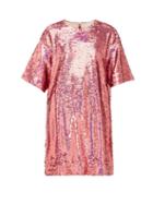 Matchesfashion.com Raey - Long Line Sequinned Top - Womens - Pink