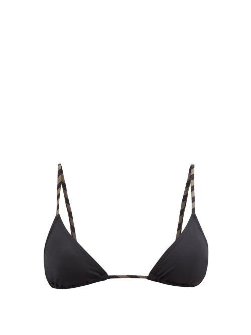 Eres - Regate Striped-straps Triangle Bikini Top - Womens - Black