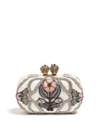 Alexander Mcqueen Queen And King Skull Embroidered Clutch