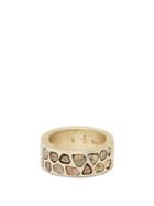 Matchesfashion.com Parts Of Four - Sistema Sterling Silver Rough Pav Ring - Mens - Gold
