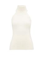 Matchesfashion.com Jacquemus - Baho Rib Knit Halterneck Wool Blend Sweater - Womens - Ivory