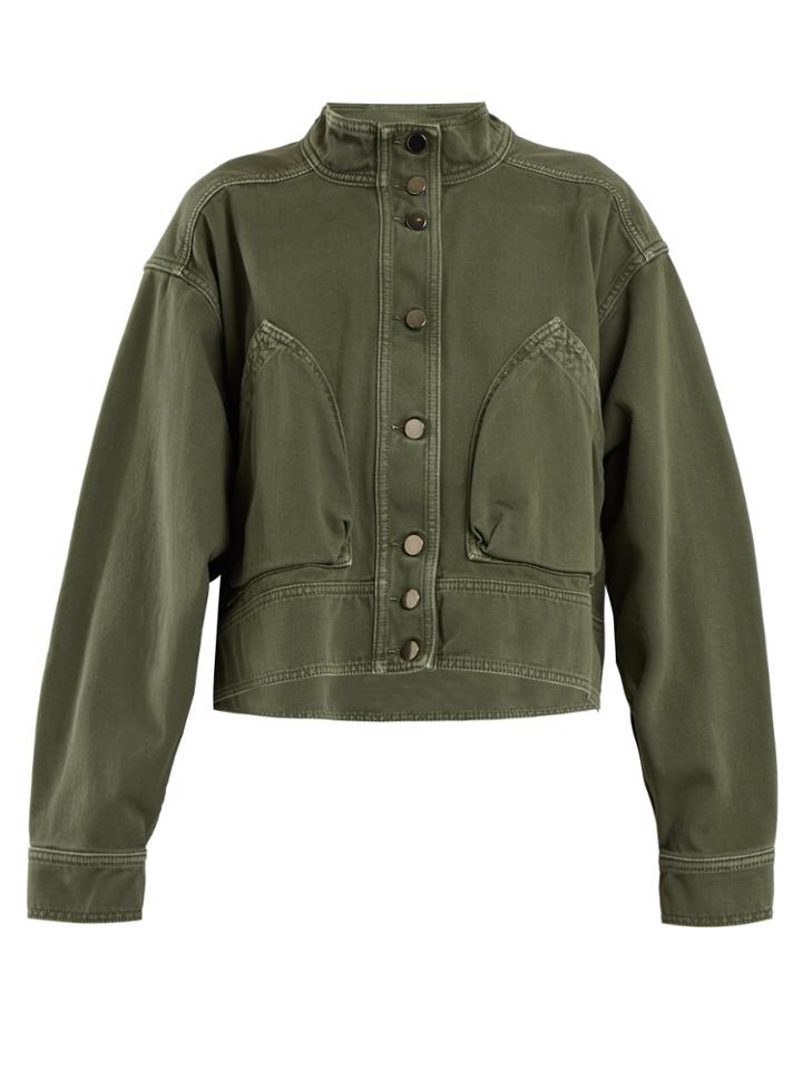 Valentino Patch-pocket Denim Cropped Jacket