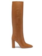 Paris Texas - Knee-high Lizard-effect Leather Boots - Womens - Tan