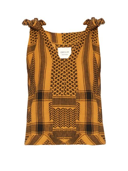 Cecilie Copenhagen Venice Scarf-jacquard Sleeveless Top