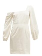 Matchesfashion.com Racil - Debbie Cotton Blend Moir Mini Dress - Womens - Cream