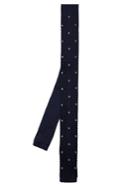 Lanvin Polka Dot-embroidered Knitted Silk Tie