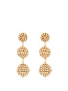 Matchesfashion.com Saint Laurent - Crystal-embellished Drop Clip Earrings - Womens - Crystal